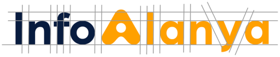 InfoAlanya wordmark aligned on grid lines